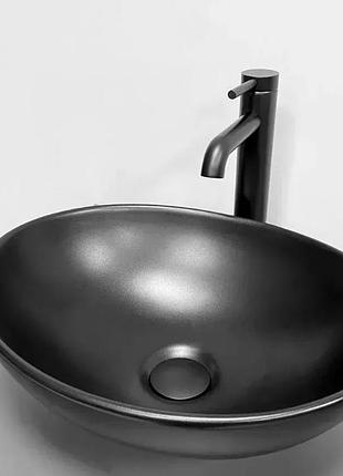 Умывальник vbi parma black matt накладной