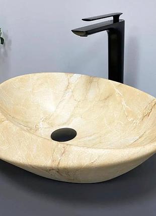 Умывальник (раковина) vbi rotello beige onyx matt накладной