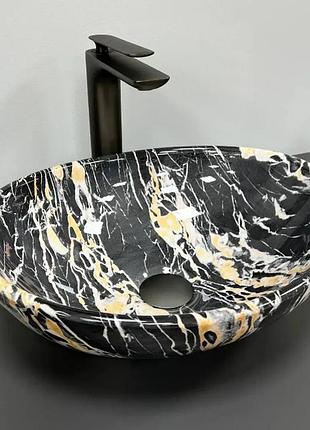 Умывальник (раковина) vbi parma black opal glossy накладной