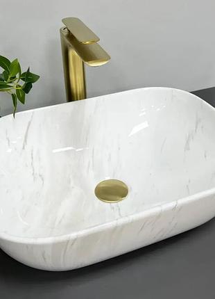 Умывальник (раковина) vbi ravenna marble nature glossy накладной