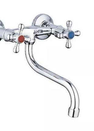 Смеситель настенный для кухни wezer tzk12-a605, хром