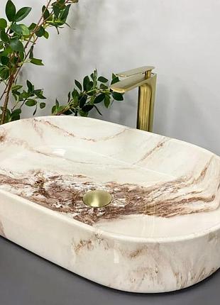 Умывальник (раковина) vbi verona 60 onyx glossy накладной