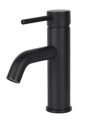 Смеситель для умывальника wezer eko1c-01-black нержавеющая сталь