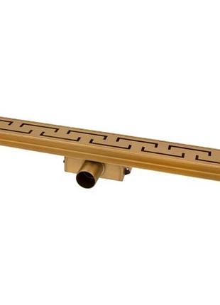 It02-ft18/700 gl ital душевой трап 700 мм brushed gold, комбин. гидрозатвор, (блистер)