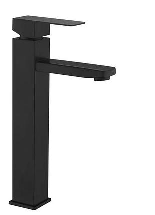 Смеситель высокий для умывальника wezer pro11-02-black