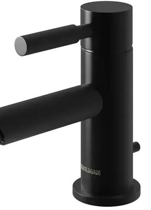 Смеситель для раковины (умивальника) kohlman roxin black низкий