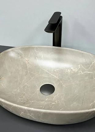 Умывальник (раковина) vbi olbia beige stone matt накладной