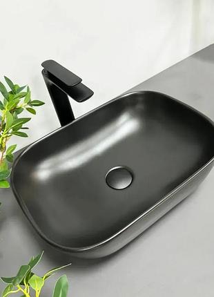 Умывальник vbi vavenna black matt накладной