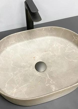 Умывальник vbi verona 50 beige stone matt накладной