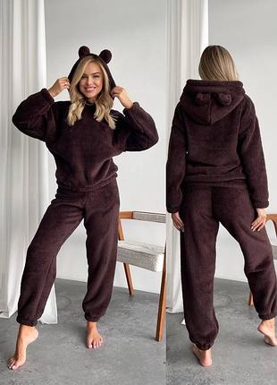 Махровая пижама с ушками 🐻