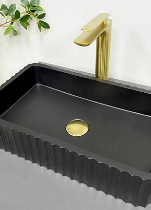 Умывальник vbi vlorentia black matt накладной