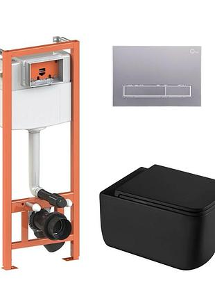 Готовое решение qtap для ванной комнаты: подвесной унитаз gemini ultra quiet 530х365х373+ комплект инсталляции nest 4 в 1