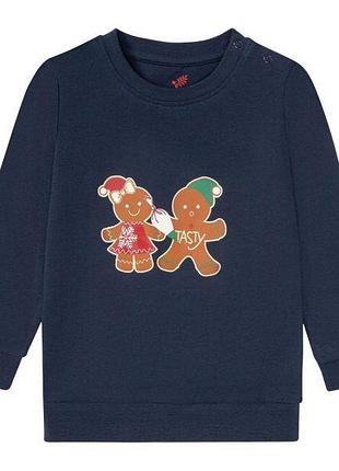 Детский реглан лонгслив lupilu на мальчика новогодний г.98-104, 2-4р., 35104