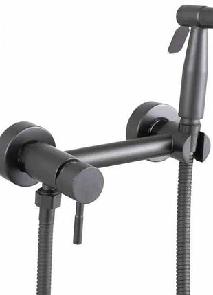 Mixxus sus-222 graphite смеситель настенный. с гигиен. душем из нерж.стали sus304 (кол.графит)