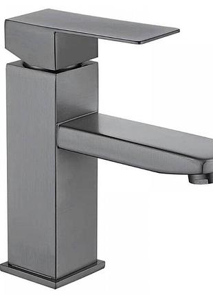 Mixxus kub-001 graphite змішувач для умивальника з нерж. сталі sus304 (кол. графіт)