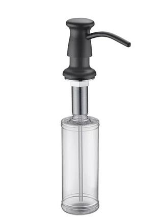 Дозатор, що вбудовується в мийку gappo g403-1, латунь/пластик, чорний 300 мл