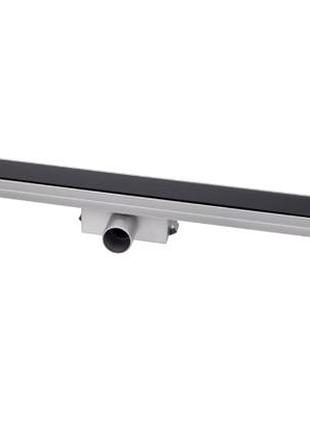It02-ft24/800 bg ital душевой трап 800 мм,загартов. скло,комбин. затвор,black glossy (блистер)