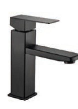 Zerix kub-001 black смеситель для умывальника с нерж. стали sus304