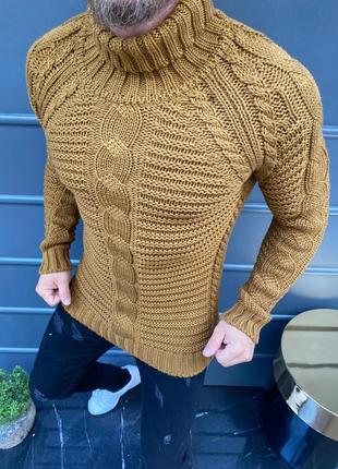 Мужской вязаный свитер1 фото