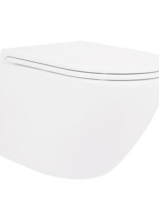 Унитаз подвесной qtap robin безободковый с седалием soft-close qt1333046enrw