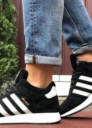 Adidas iniki мужские замшевые кроссовки (мех)🆕 зимові кросівки адидас иники🆕5 фото