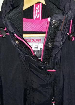 Superdray mountain (япония) - современная молодежная черная куртка размер 46-48