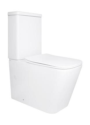 Унитаз напольный qtap stenava rimless безободковый с сиденьем soft-close white qt27228303w