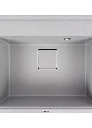 Кухонная мойка гранитная valeso 6050 sherlit (серый металлик)