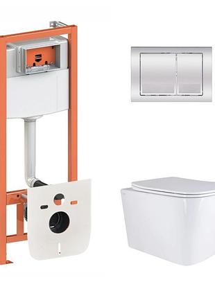 Готовое решение qtap для ванной комнаты: подвесной унитаз tern 525x345x360 + комплект инсталляции nest 4 в 1 (квадратный клавиша