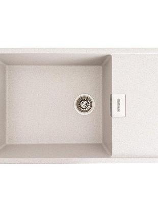 Гранитная мойка для кухни platinum 8650 diamond матовая (топаз)