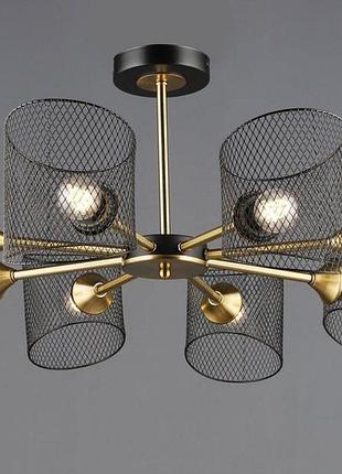 Підвісна люстра на 8 плафонів b n6685/8 чорний+мідь