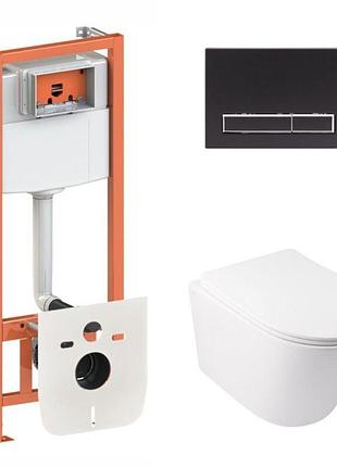 Готовое решение qtap для ванной комнаты: подвесной унитаз swan ultra quiet 485x360x320 + комплект инсталляции nest 4 в 1 (линейная
