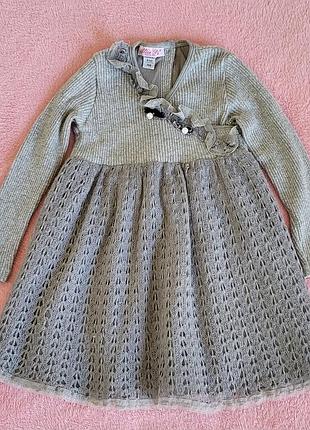 Теплое праздничное платье с люрексной нитью италия