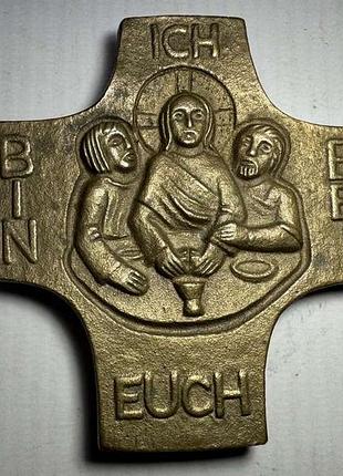 Винтажный латунный крест, maria laach, germany