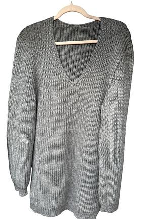 Подовжений джемпер woolmark /100% вовна