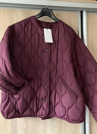 Водовідштовхуюча стьобана куртка zw collection zara оригинал
