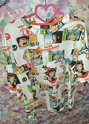 Футболка с принтом аниме размер м