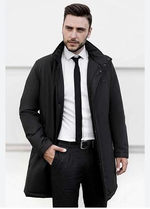 Куртка мужская stone island темно синяя парка, куртка мл, мужская куртка папка, осень-зима, куртка длинная, синяя парка