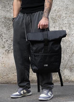Мужской рюкзак роллтоп without taby reflective black man