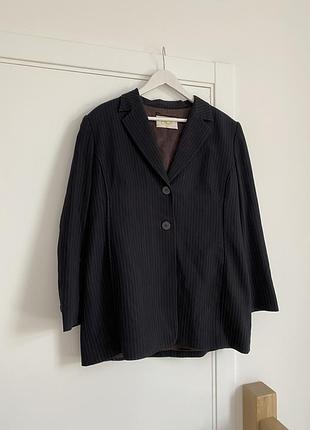 Піджак шерстяний подовжений в смужку country casuals