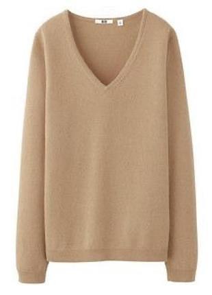 Кашемировый джемпер  цвета кэмэл