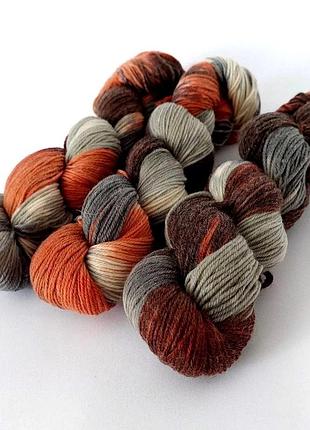 Пряжа меринос секційного фарбування