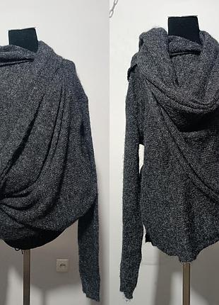 Schumacher свитер смесь  мохера с шерстью  , размер 4/l тёмно-синего цвета