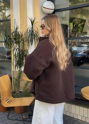 Жіноча екошуба з барашка, баранець на замку з кишенями, на підкладці