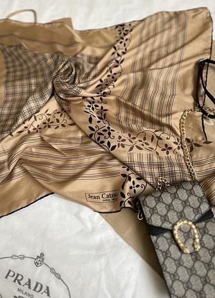 Шелковый платок шаль 100% silk. италия.