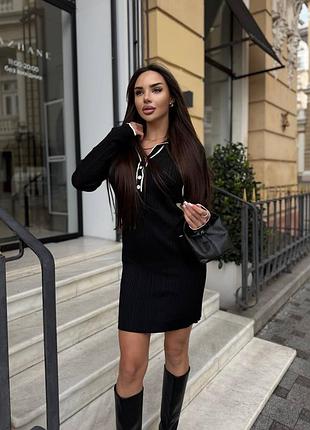 Платье элиса мелкая машинная вязка в рубчик, очень красиво тянется