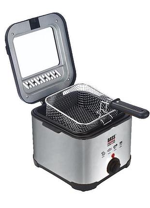 Фритюрниця 3 л для смаження картоплі фрі та курки, 2000 вт ass polska bh 10882 для швидкого та рівномірного смаження