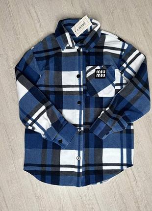 Теплая флисовая рубашка