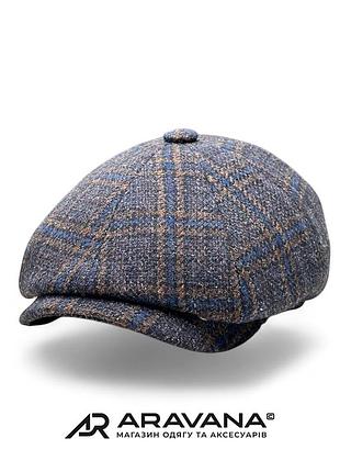 Кепка восьмиклинка «royal blue-brown tweed fw’26»