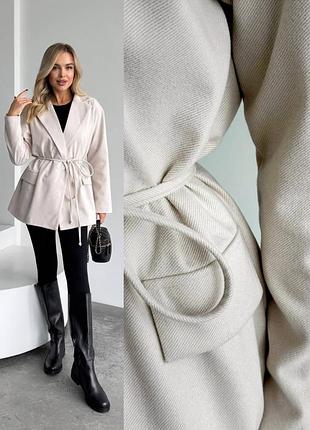 Женский пиджак, женский кашемировый пиджак с поясом